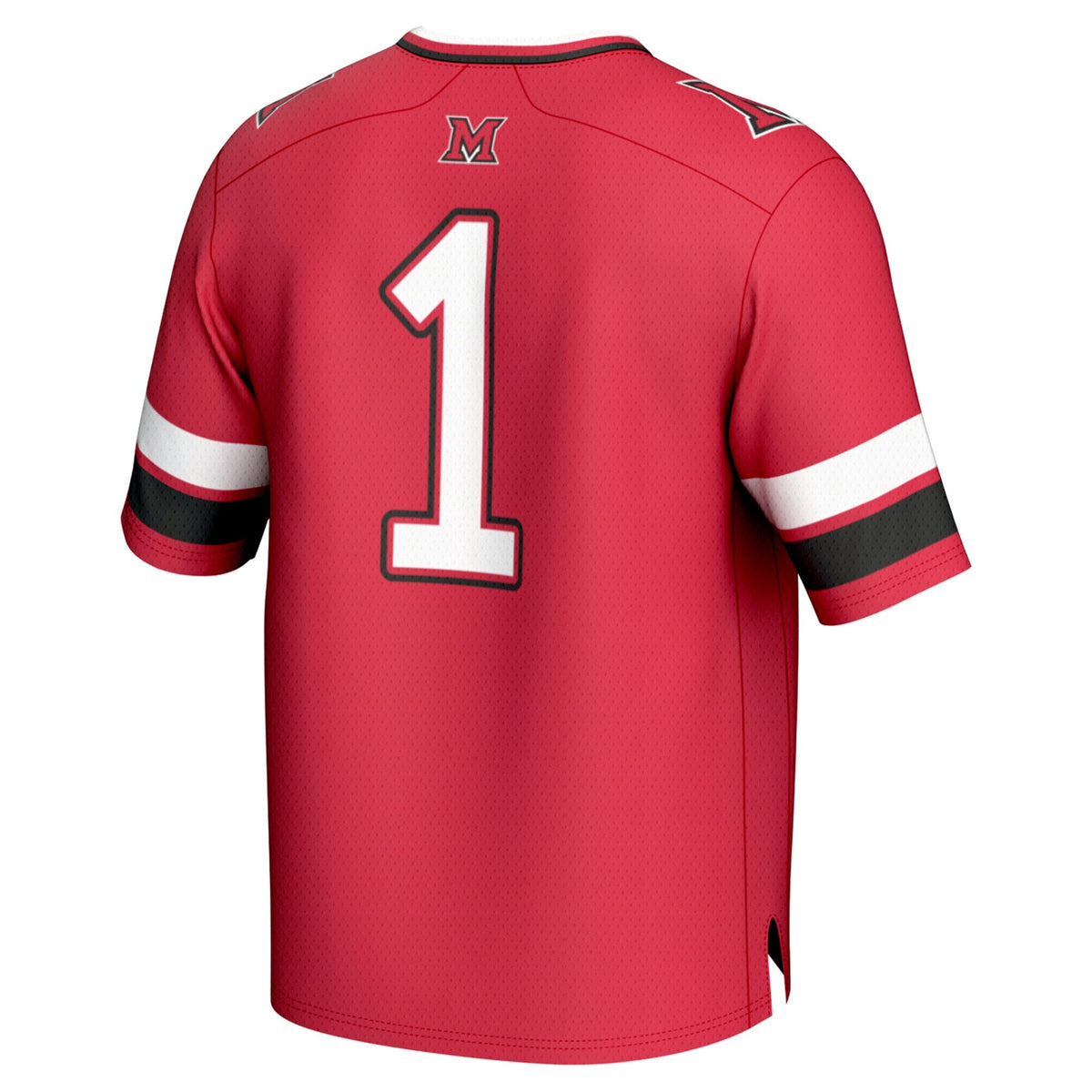 #1 Miami University RedHawks Lightweight Collegiate Football Fashion Jersey - Red
