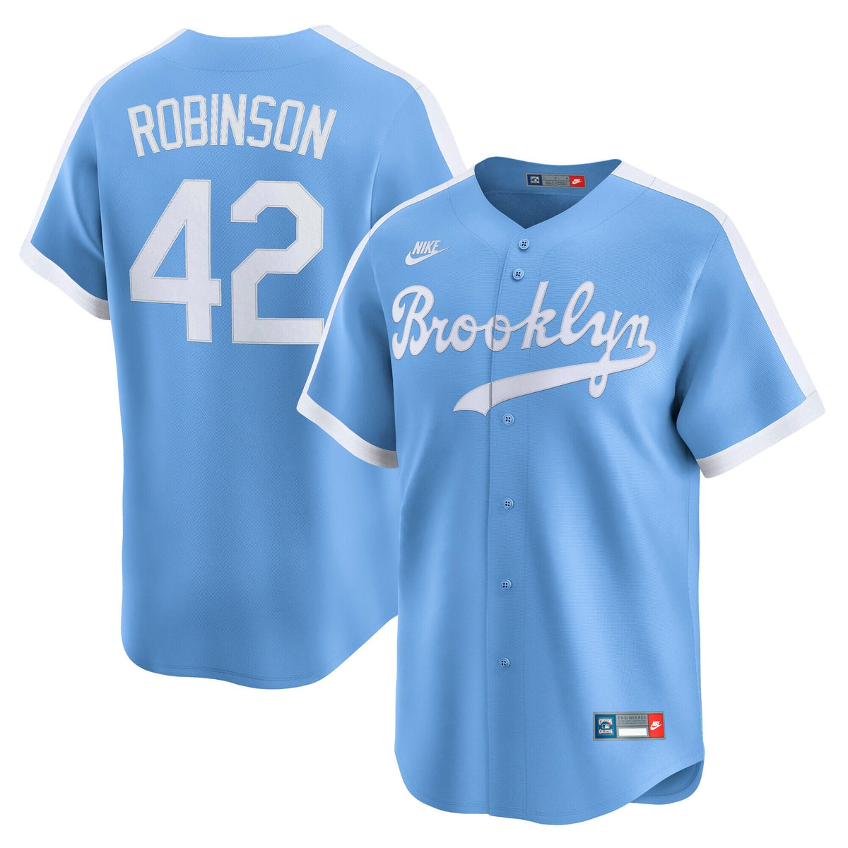 Brooklyn Dodgers Jackie Robinson Light Blue Cooperstown Collection Limited Baseball Jersey