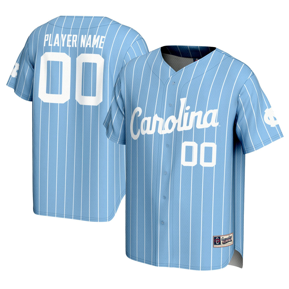 North Carolina Tar Heels Carolina Blue NIL Pick-A-Player Lightweight Baseball Jersey - Light Blue
