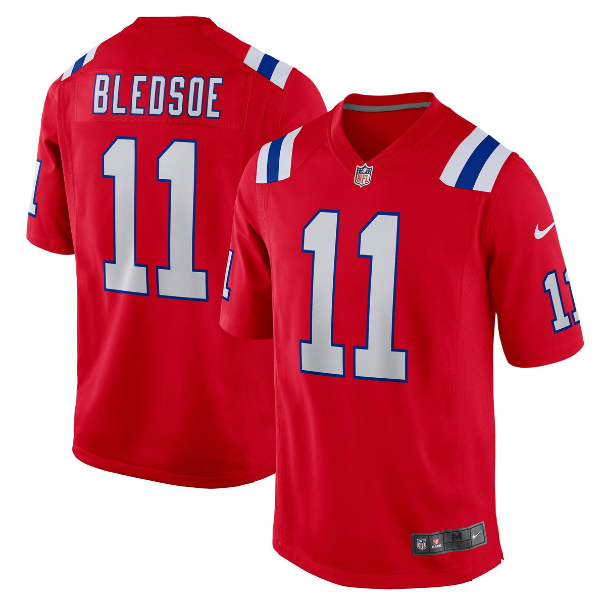 New England Patriots Drew Bledsoe Red Retired Player Alternate Game Football Jersey