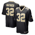 New Orleans Saints Tyrann Mathieu Black Game Football Jersey