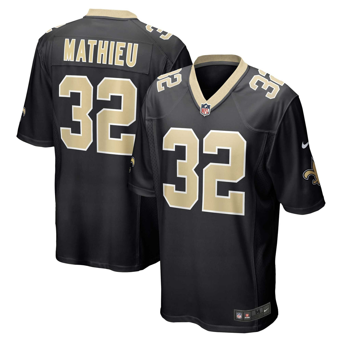 New Orleans Saints Tyrann Mathieu Black Game Football Jersey
