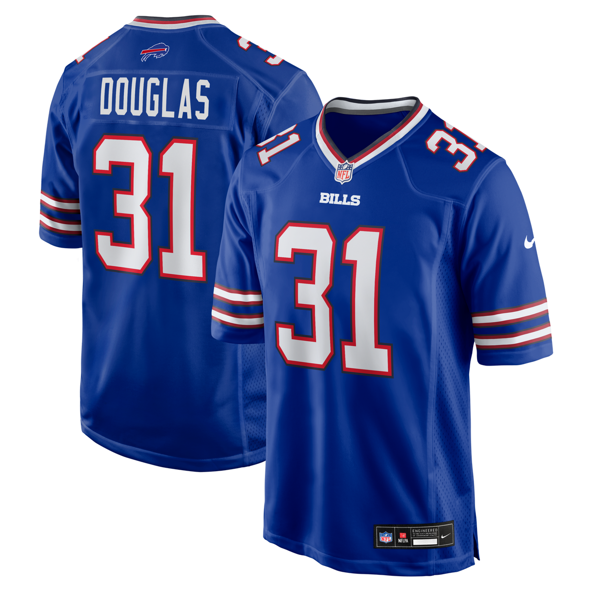 Buffalo Bills Rasul Douglas Royal Game Football Jersey