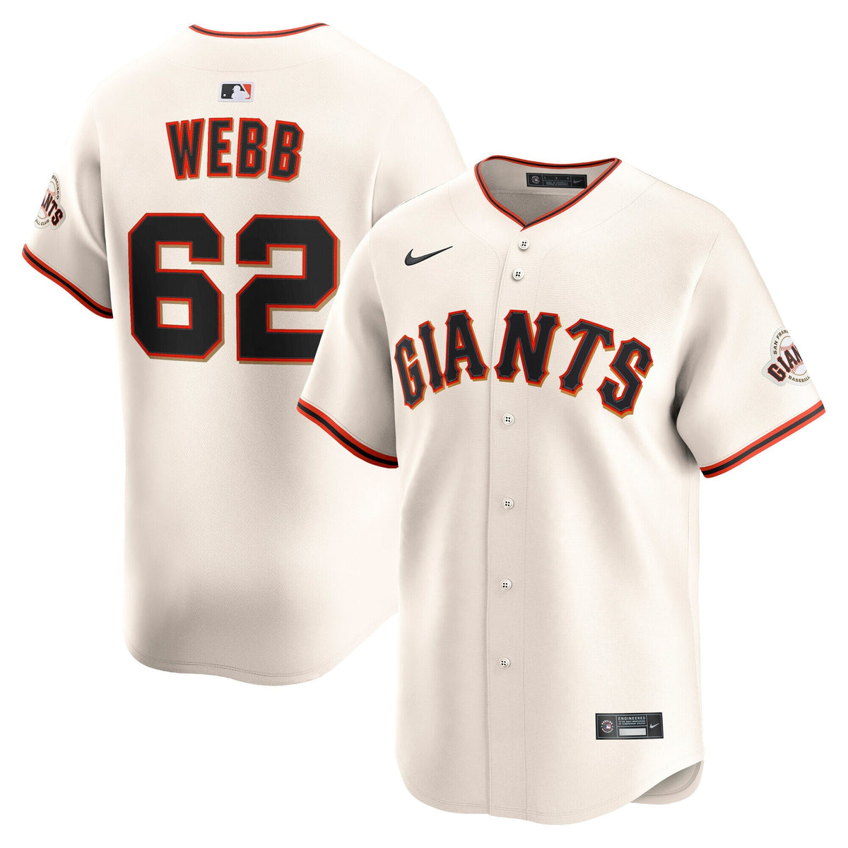 San Francisco Giants Logan Webb Cream Home Limited Player Baseball Jersey