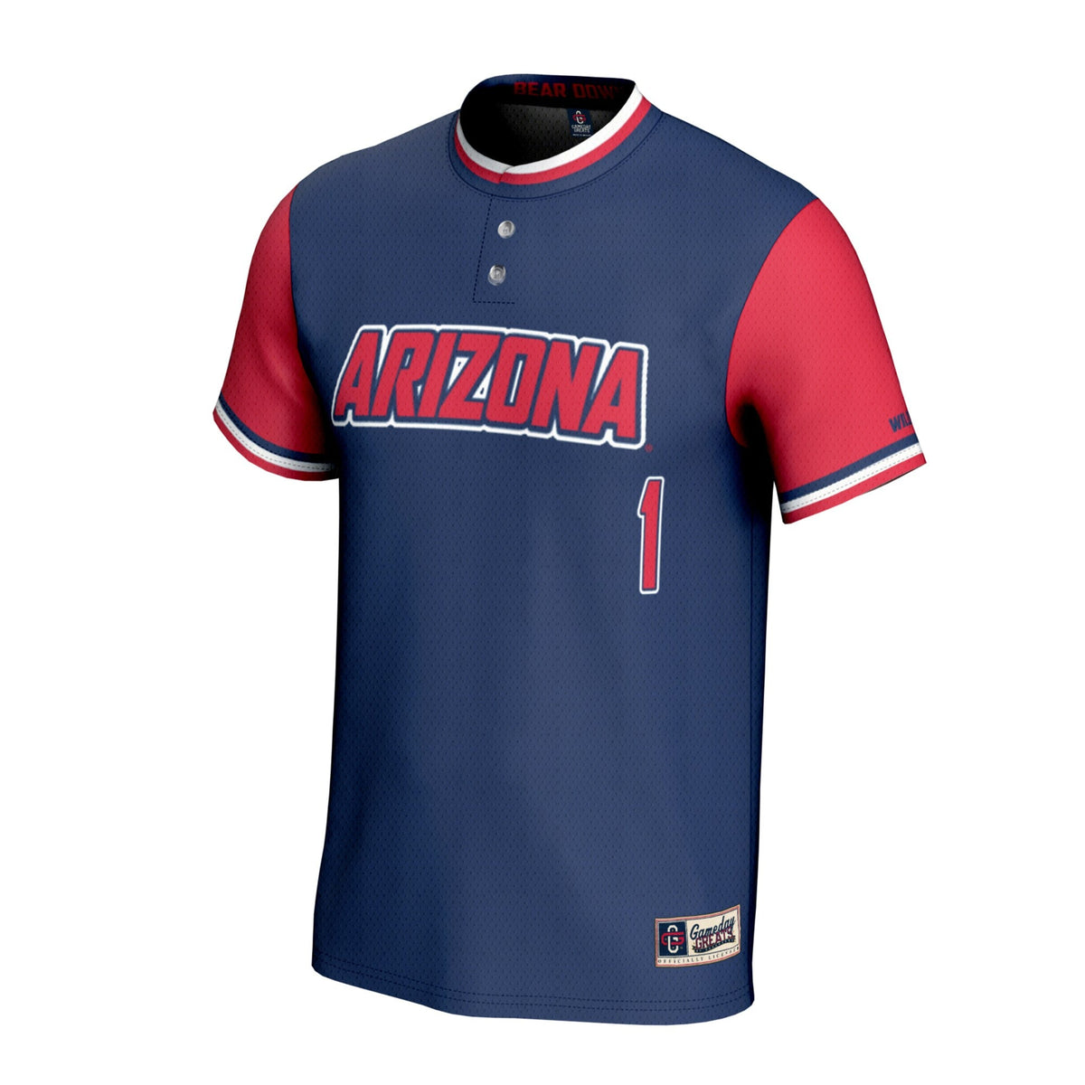 Arizona Wildcats Lightweight Softball Fashion Jersey - Navy