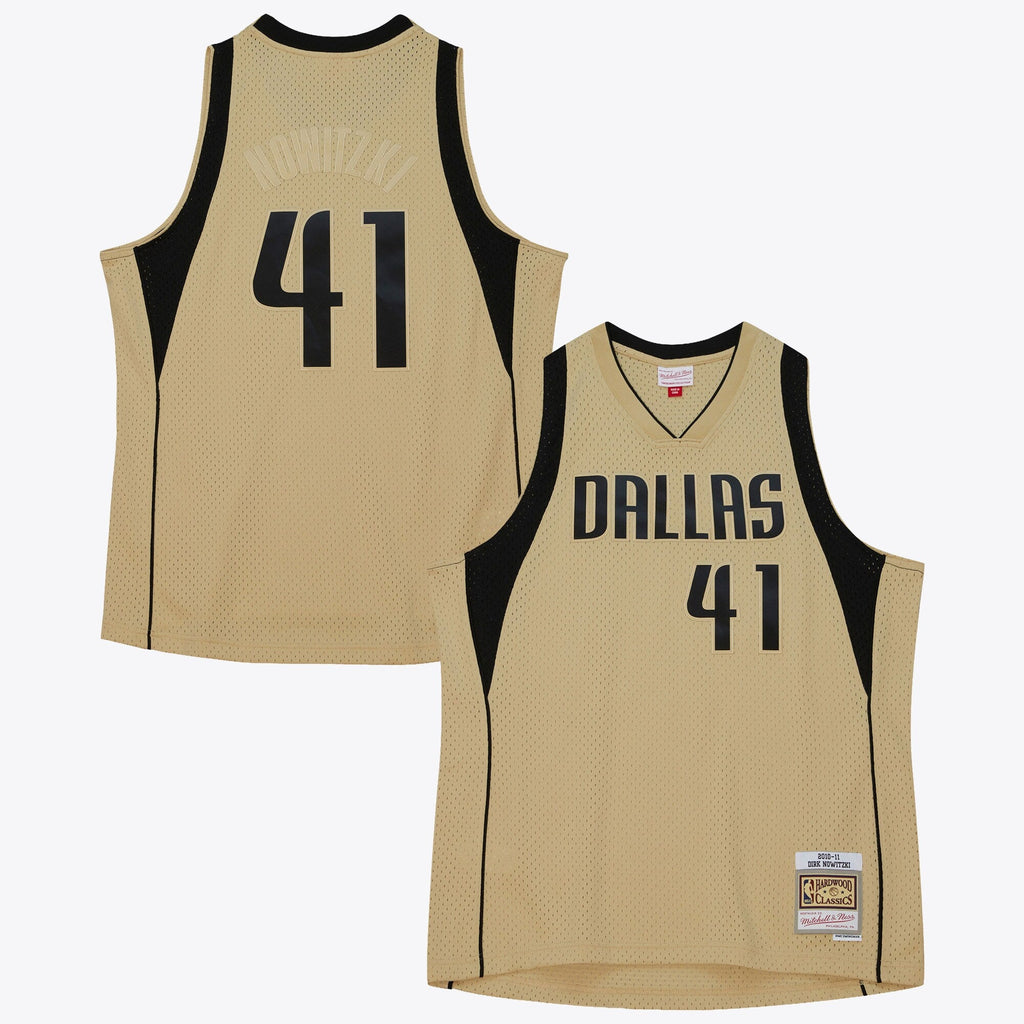 Dallas Mavericks Dirk Nowitzki 2010 Swingman Jersey - Khaki