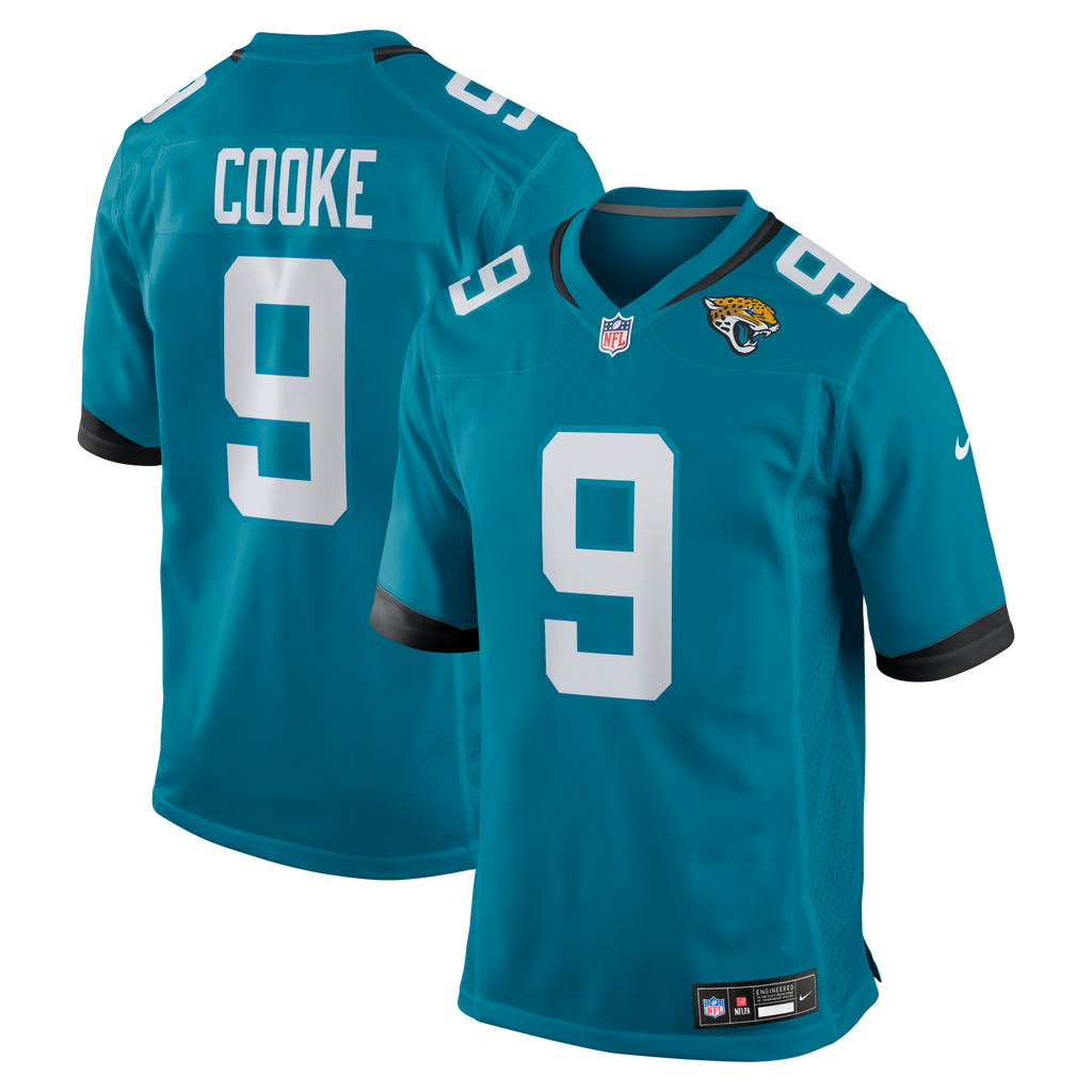 Jacksonville Jaguars Logan Cooke Teal Game Football Jersey