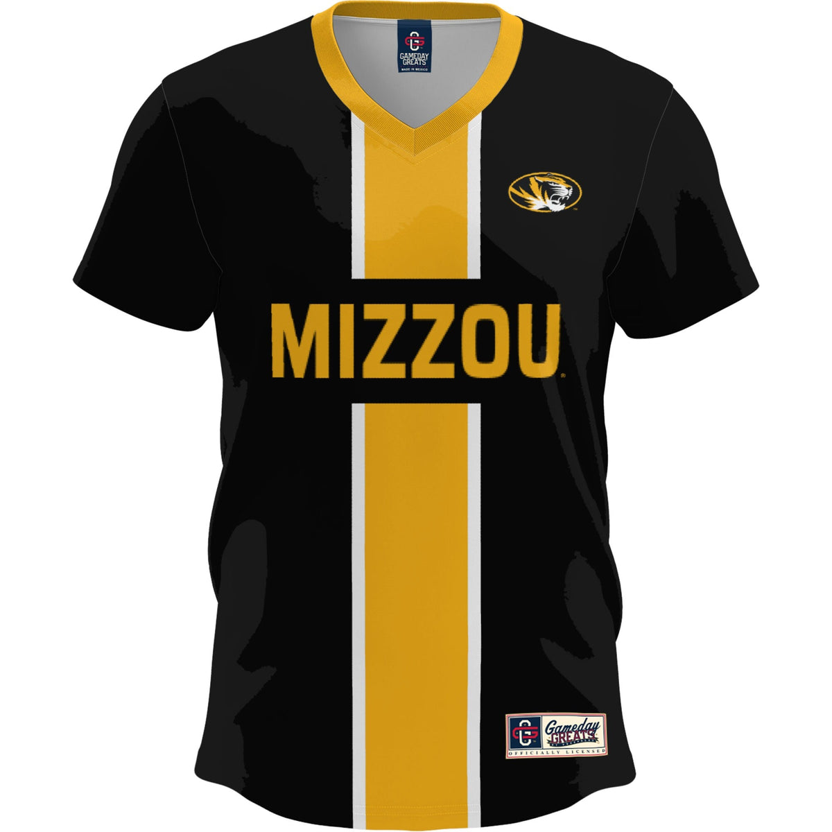 Black Missouri Tigers Lightweight Soccer Fashion Jersey