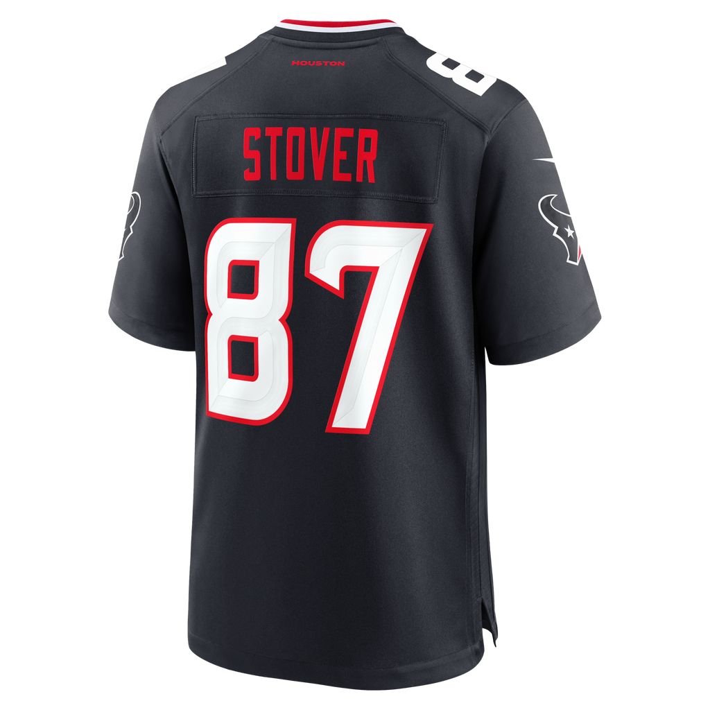 Houston Texans Cade Stover Navy Game Football Jersey