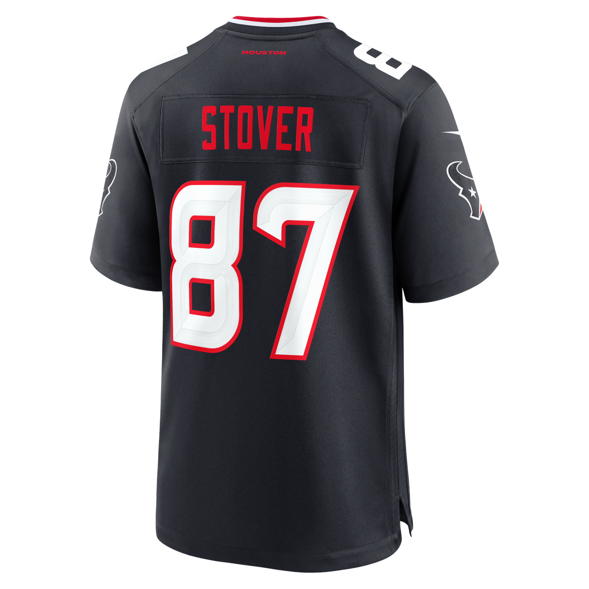 Houston Texans Cade Stover Navy Game Football Jersey