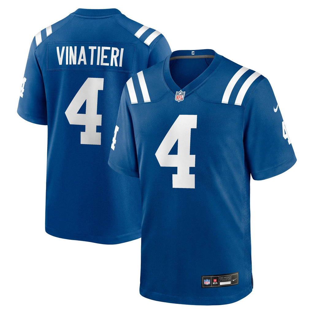 Indianapolis Colts Adam Vinatieri Royal Team Retired Game Football Jersey