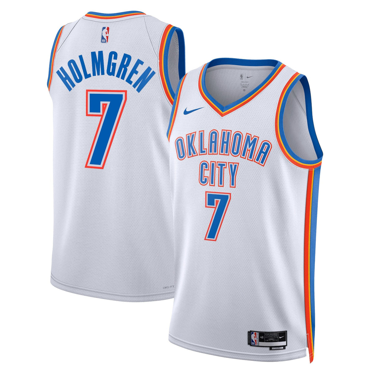 Oklahoma City Thunder Association Edition Swingman Jersey - White - Chet Holmgren
