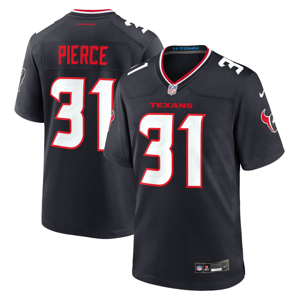 Houston Texans Dameon Pierce Navy Game Football Jersey