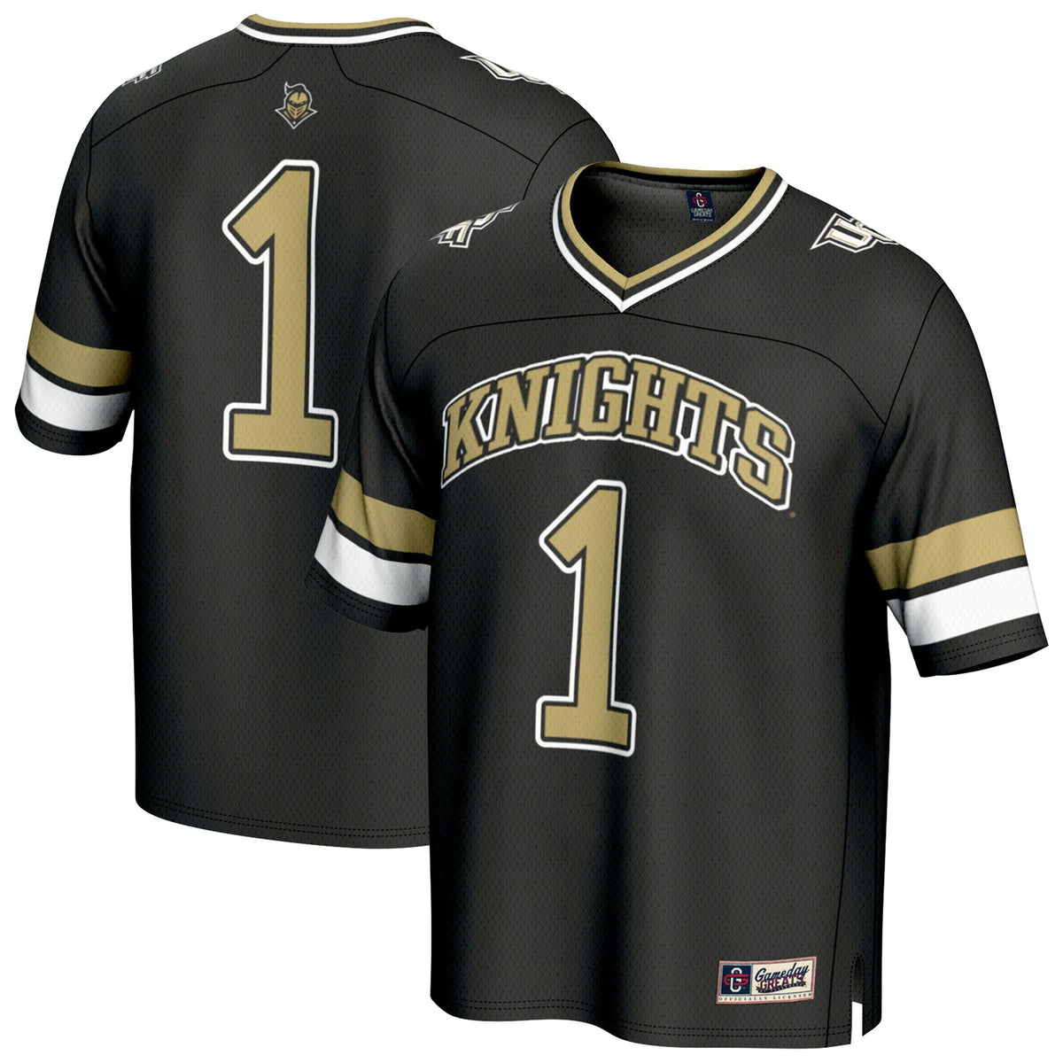#1 UCF Knights Lightweight Collegiate Football Fashion Jersey - Black