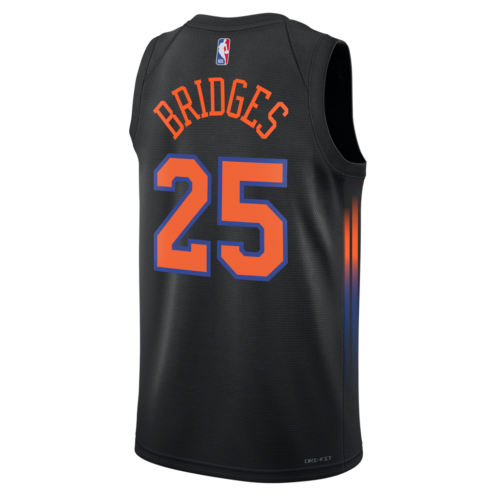 New York Knicks Statement Edition Jersey - Black - Mikal Bridges