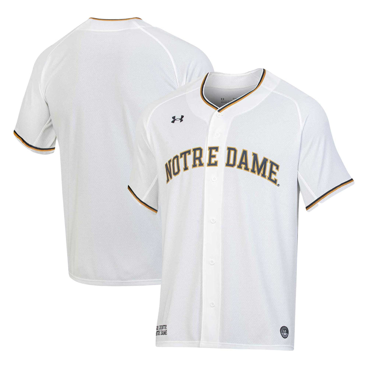 White Notre Dame Fighting Irish Replica Baseball Jersey