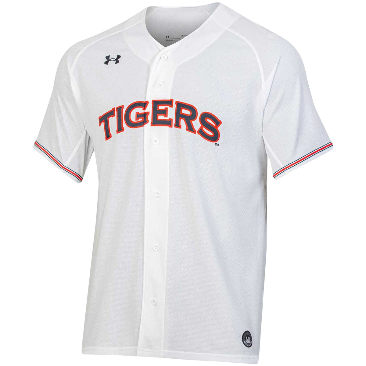 Auburn Tigers Softball Button-Up V-Neck Jersey - White