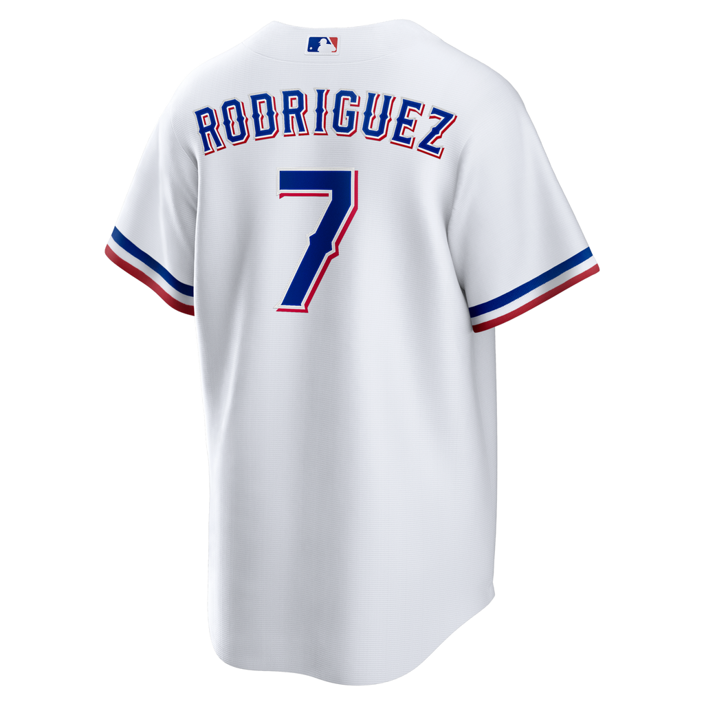 Texas Rangers Ivan Rodriguez White Home Retired Player Replica Baseball Jersey
