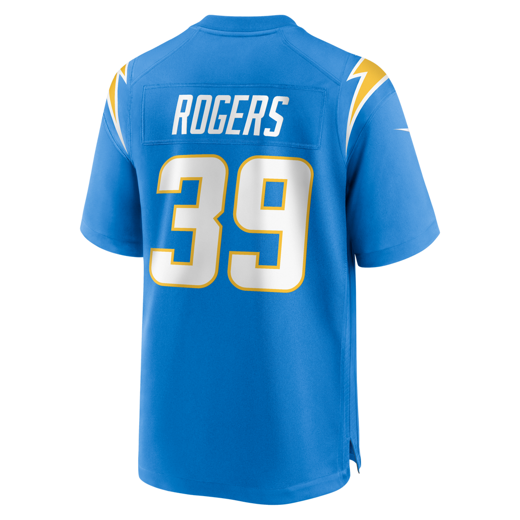 Los Angeles Chargers Eric Rogers Powder Blue Team Game Football Jersey