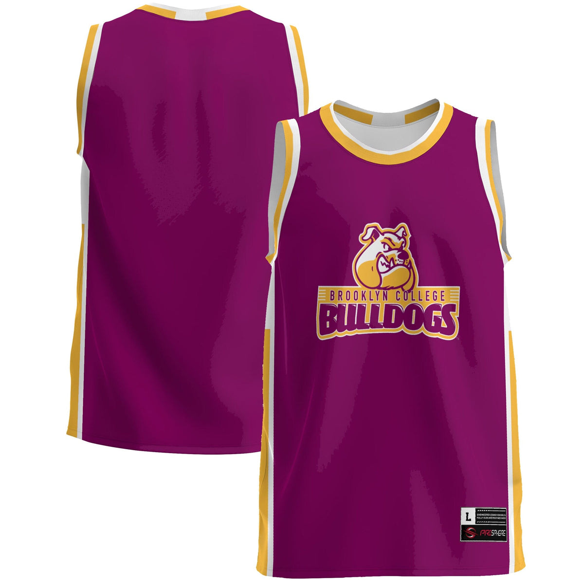 Maroon Brooklyn College Bulldogs Lightweight Basketball Jersey