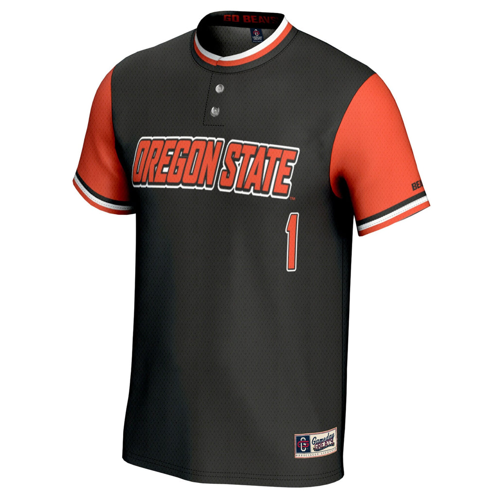 #1 Black Oregon State Beavers Softball Fashion Jersey