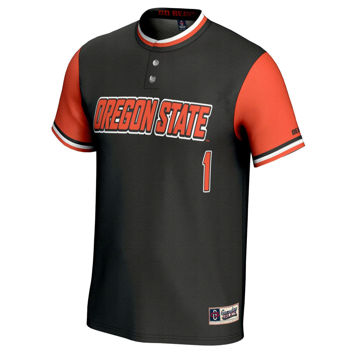 #1 Black Oregon State Beavers Softball Fashion Jersey