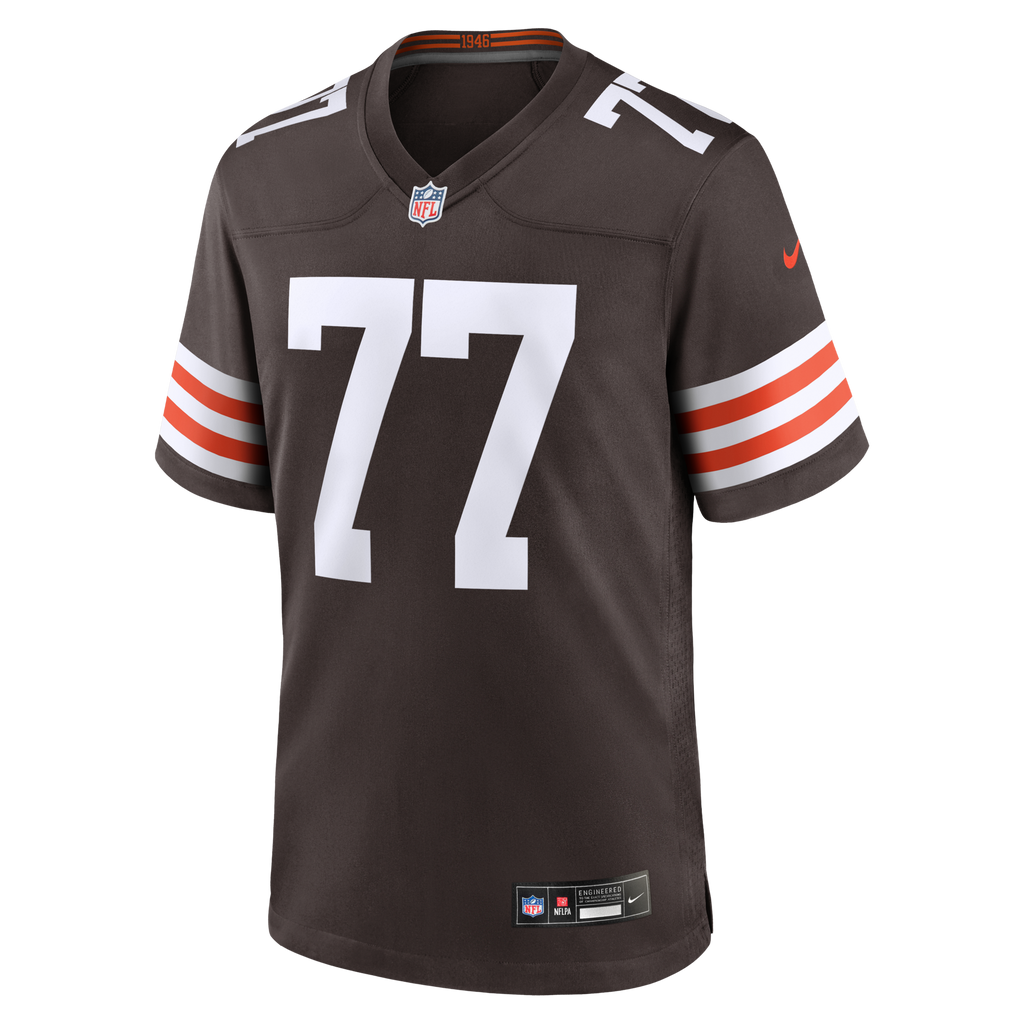 Cleveland Browns Zion Johnson Brown Team Game Football Jersey