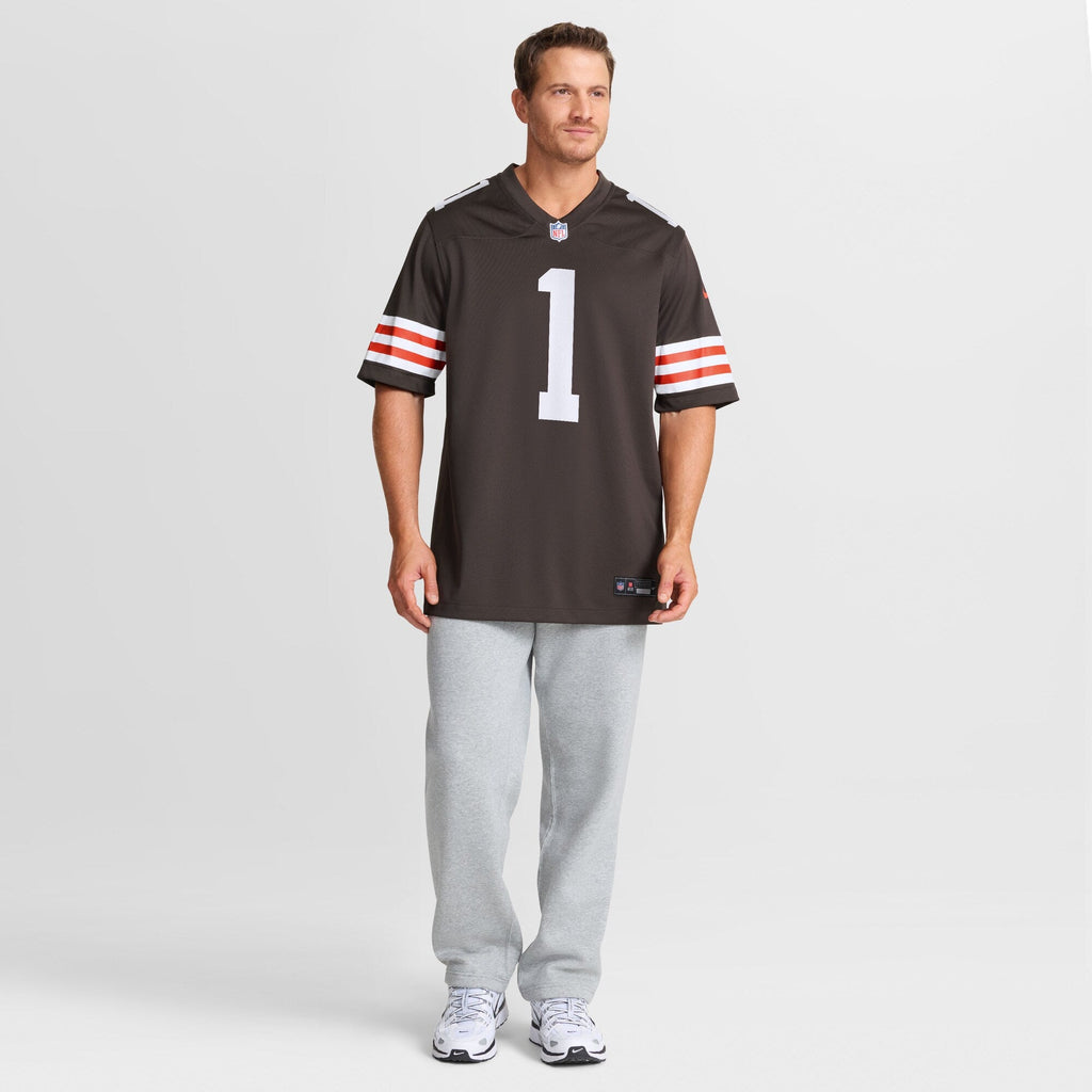 Cleveland Browns KC Concepcion Brown 2026 NFL Draft First Round Pick No. 24 Team Game Football Jersey