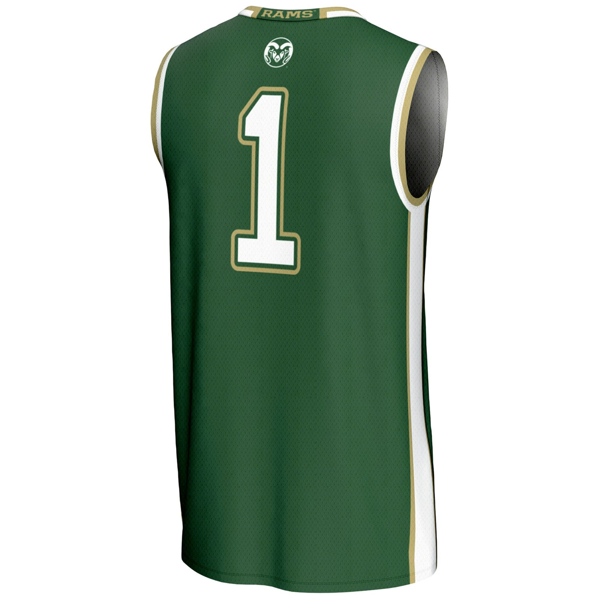 #1 Green Colorado State Rams Lightweight Basketball Jersey