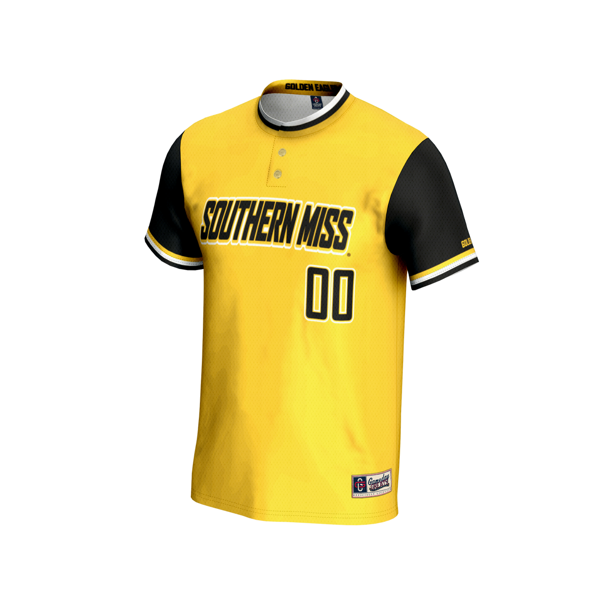 Southern Miss Golden Eagles NIL Pick-A-Player Lightweight Softball Jersey - Gold