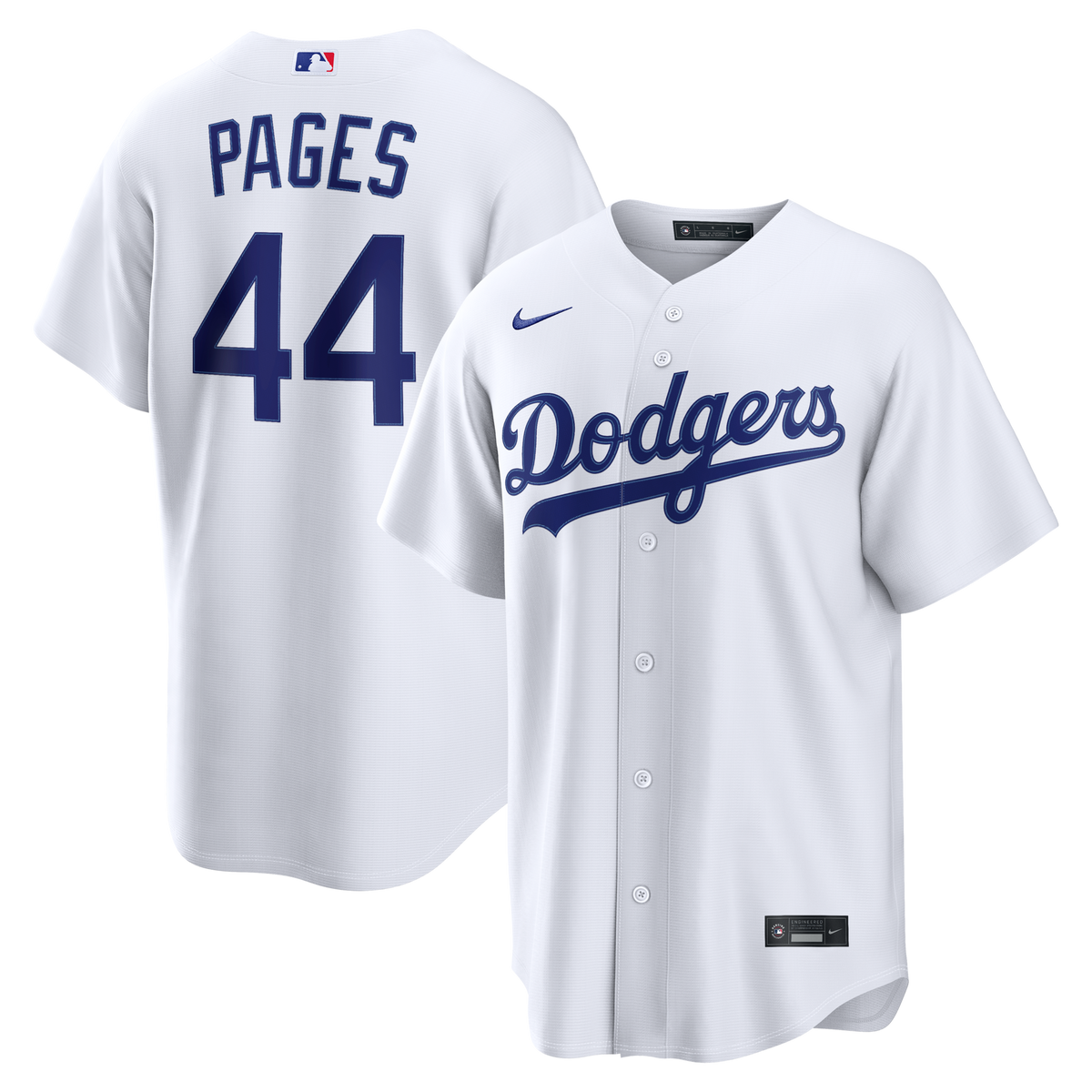 Los Angeles Dodgers Andy Pages White Home Replica Baseball Jersey