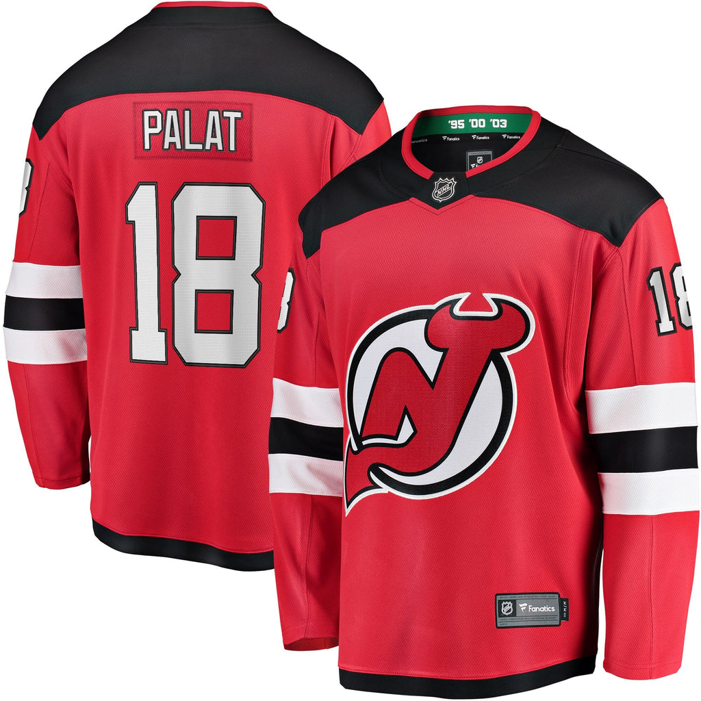 New Hockey Jersey Devils Ondrej Palat Red Home Breakaway Player Jersey