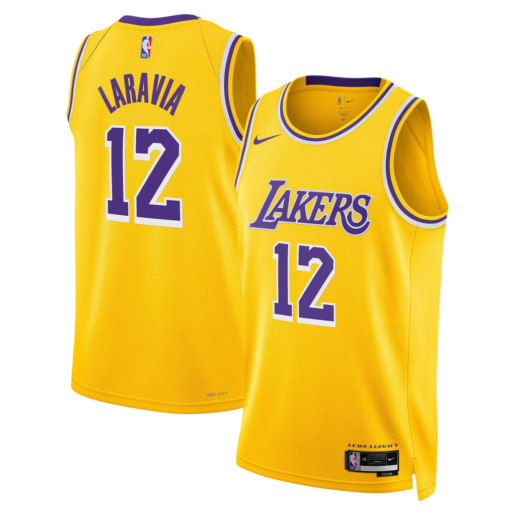 Los Angeles Lakers Icon Edition Swingman Jersey - Gold - Jake LaRavia