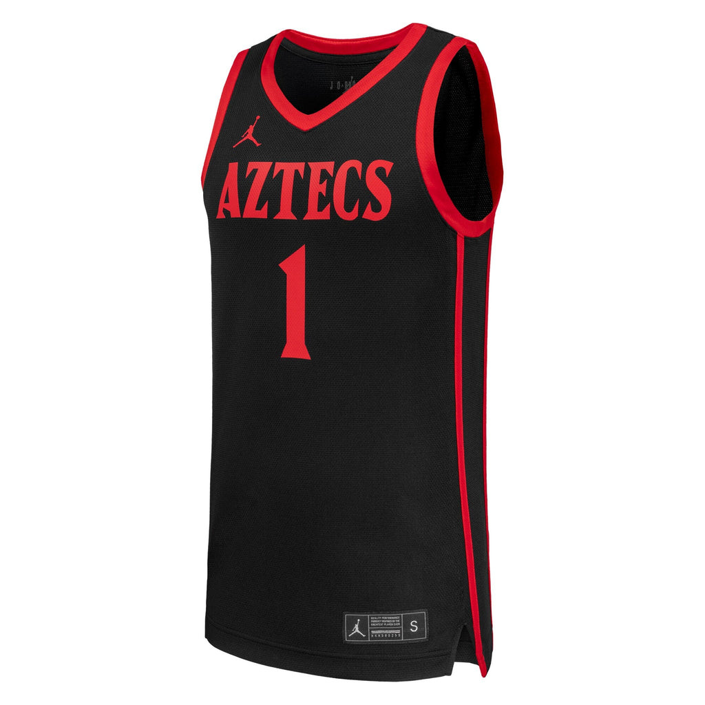 #1 Black San Diego State Aztecs Replica Basketball Jersey - Style 203374436