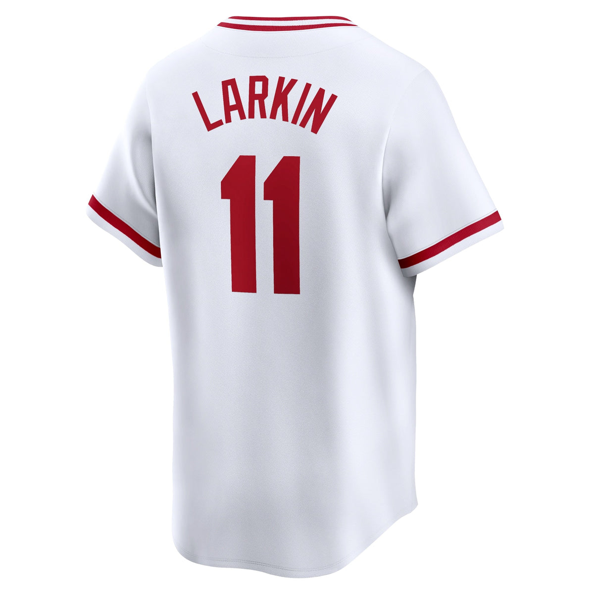 Cincinnati Reds Barry Larkin White Throwback Cooperstown Limited Baseball Jersey