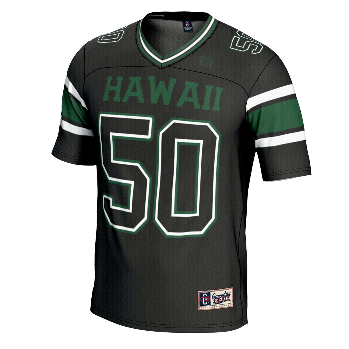 #1 Black Hawaii Rainbow Warriors Football Jersey