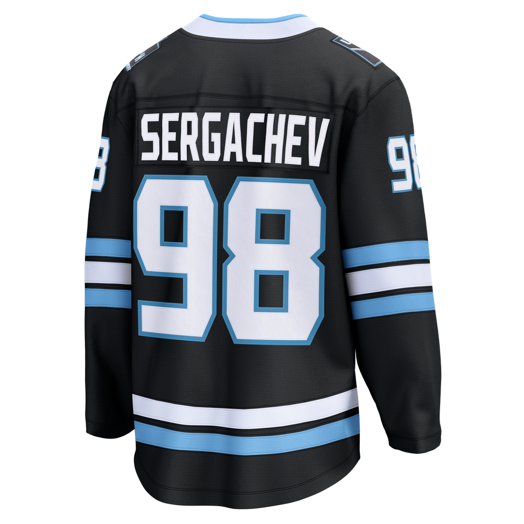 Utah Mammoth Mikhail Sergachev Black Home Breakaway Player Hockey Jersey - Style 203144647