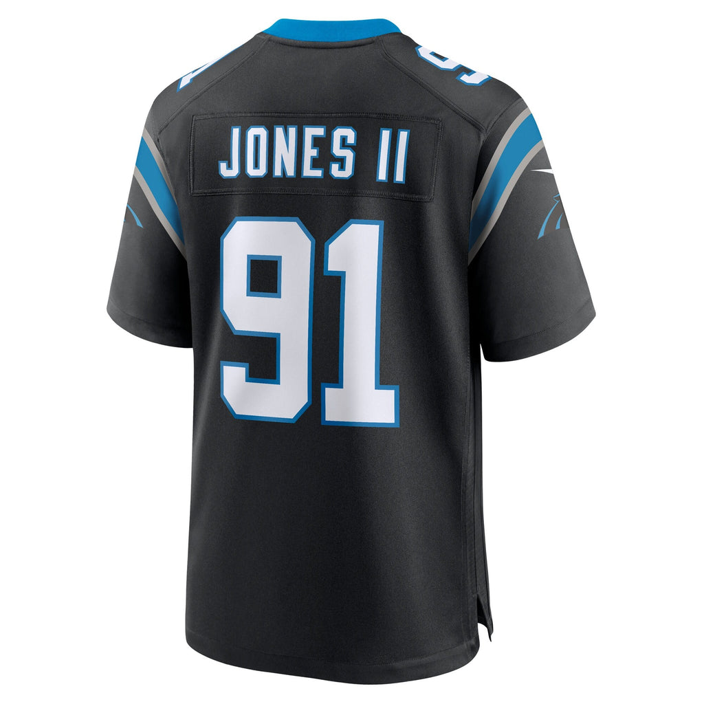 Carolina Panthers Patrick Jones II Black Team Game Football Jersey