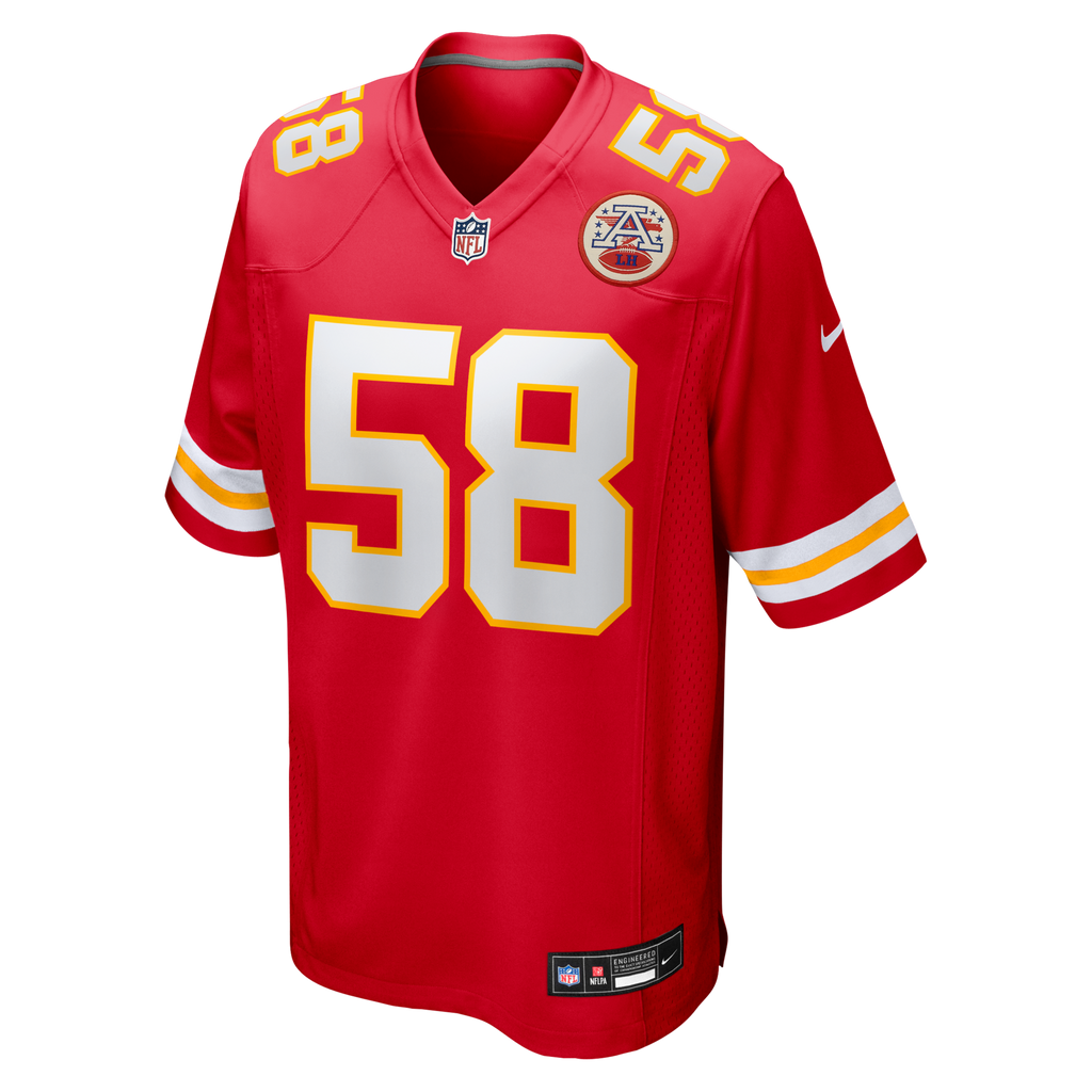 Kansas City Chiefs Derrick Thomas Red Game Retired Player Football Jersey