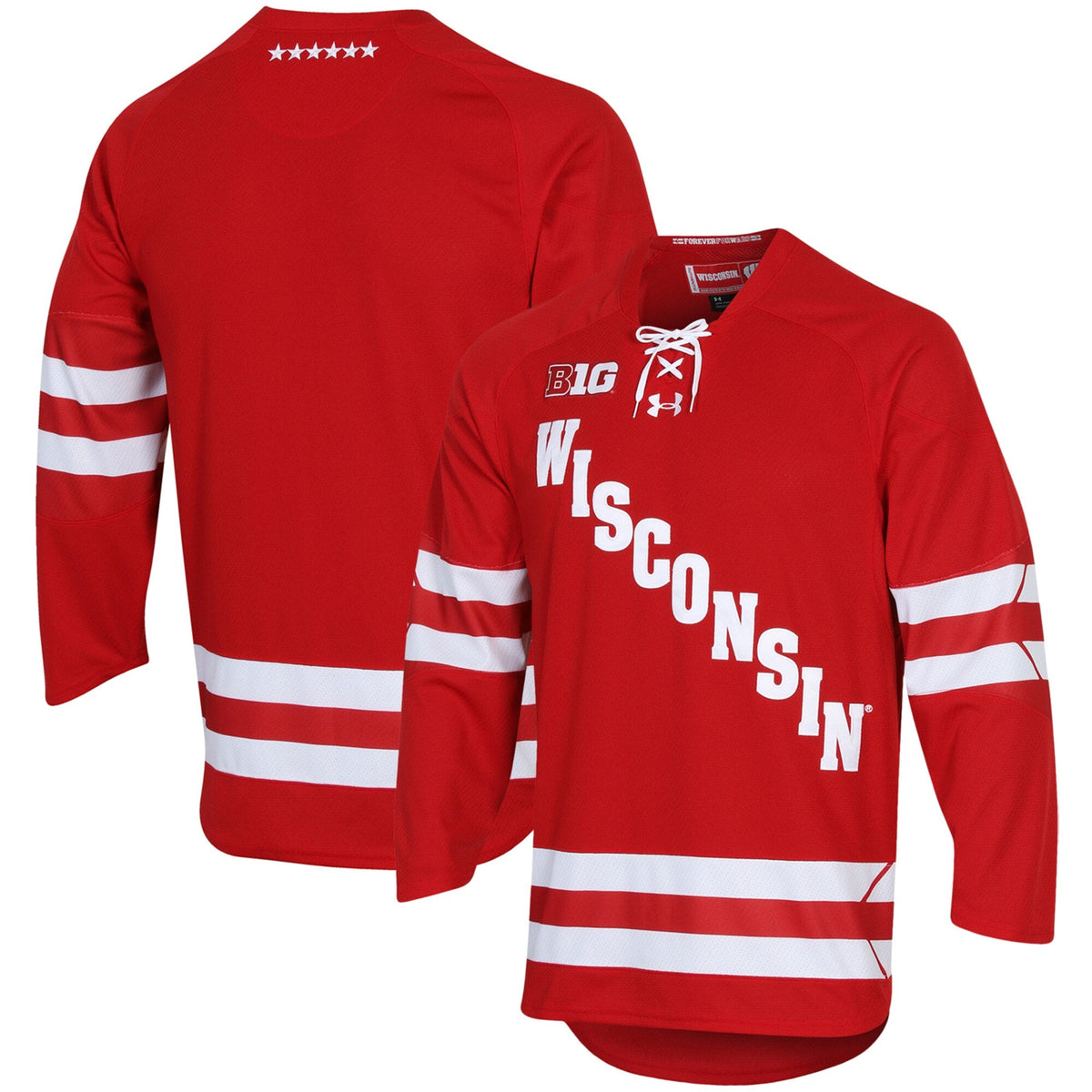 Wisconsin Badgers UA Replica Hockey Jersey - Red