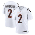 Cincinnati Bengals Evan McPherson White Game Player Football Jersey