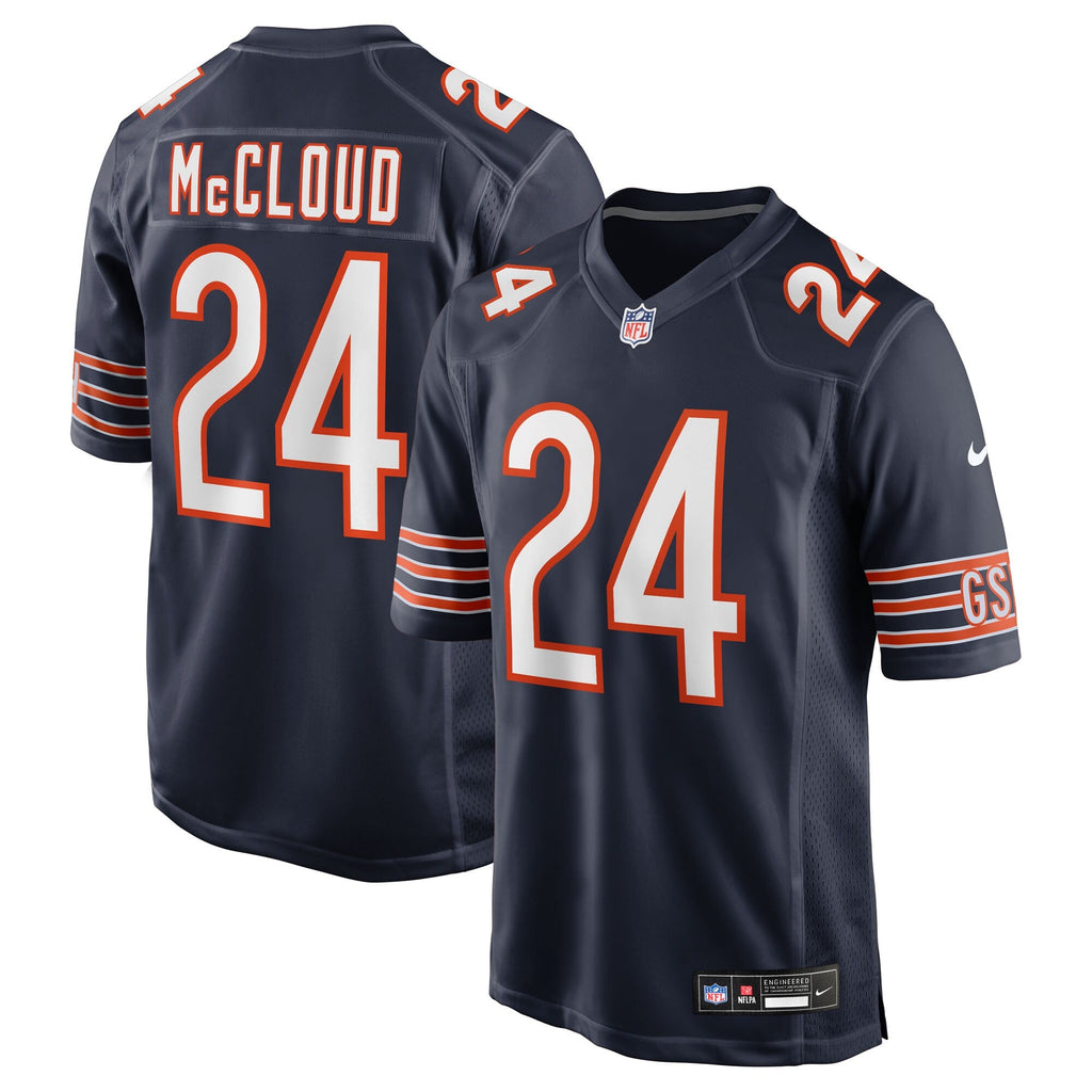 Chicago Bears Nick McCloud Navy Team Game Football Jersey