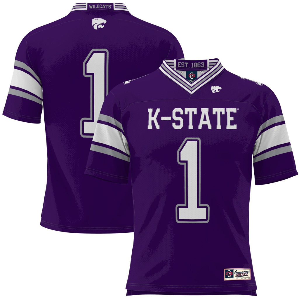 #1 Purple Kansas State Wildcats Football Jersey