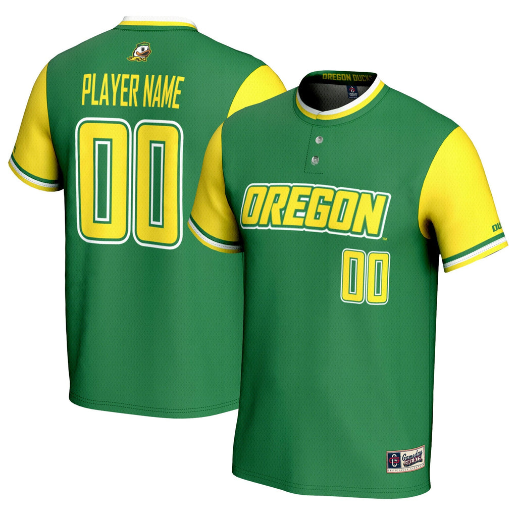 Oregon Ducks NIL Pick-A-Player Lightweight Softball Jersey - Green