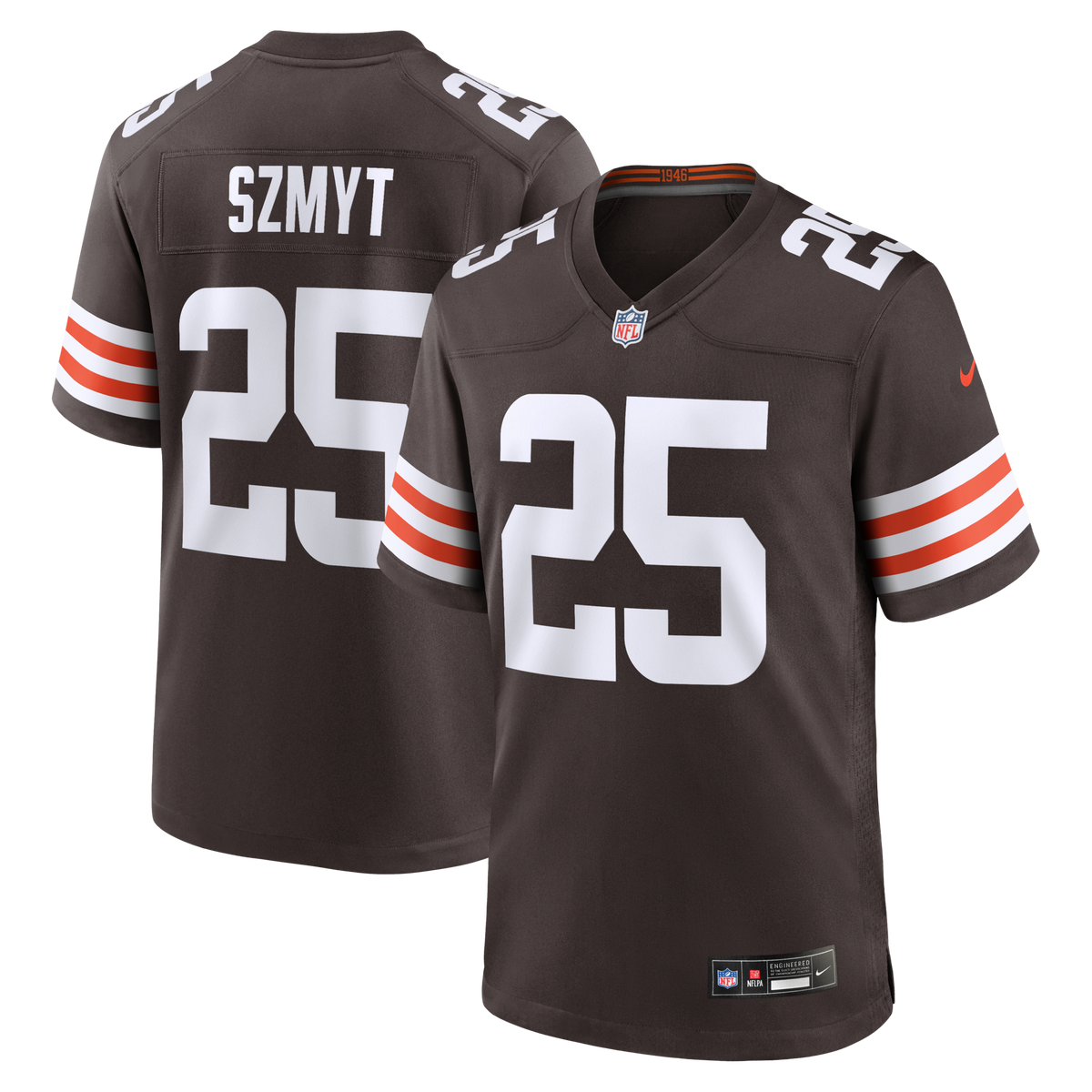 Cleveland Browns Andre Szmyt Brown Team Game Football Jersey