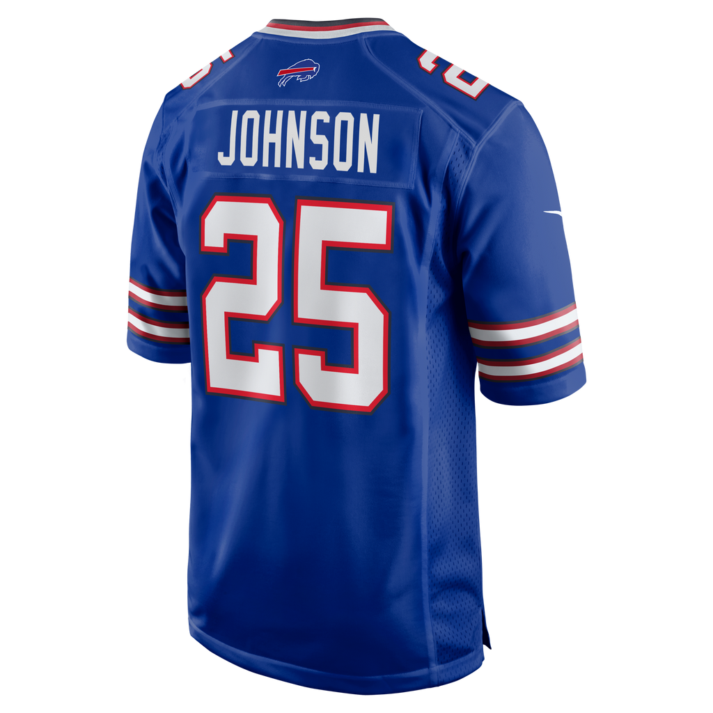 Buffalo Bills Ty Johnson Royal Team Game Football Jersey