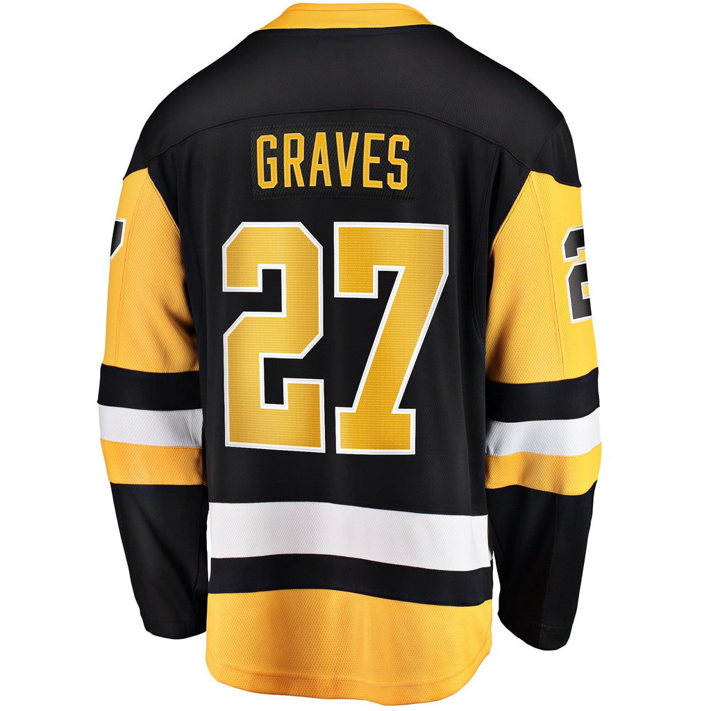 Pittsburgh Penguins Ryan Graves Black Home Breakaway Hockey Jersey