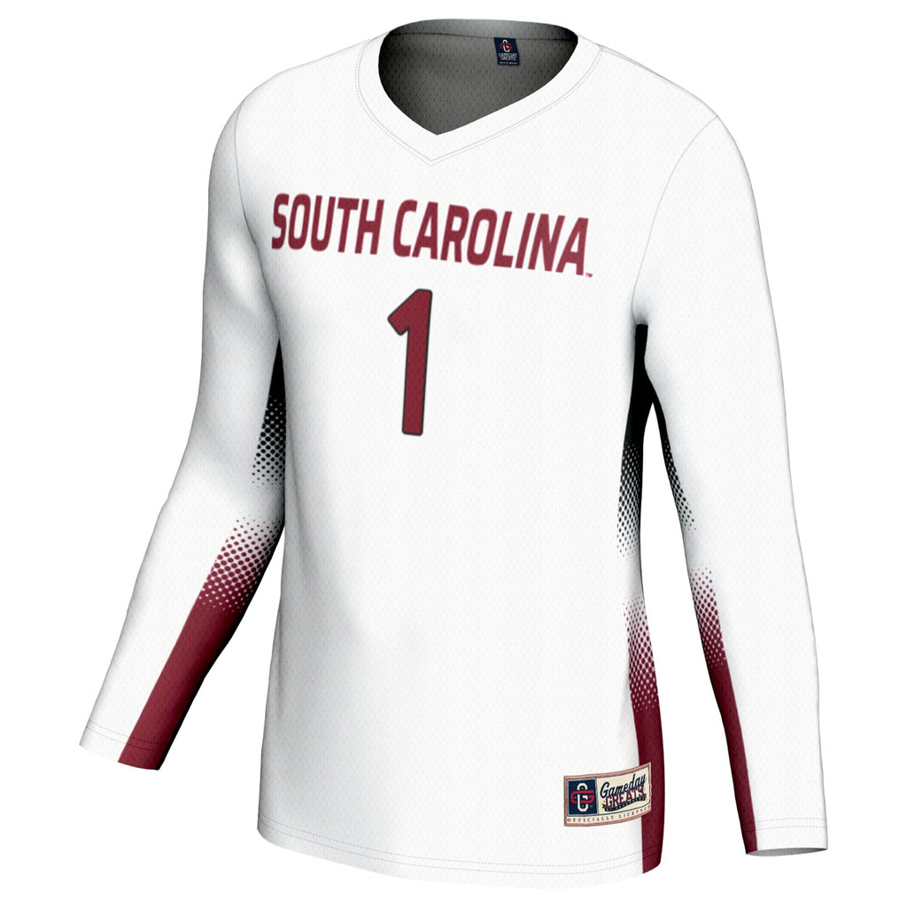 #1 South Carolina Gamecocks Lightweight Volleyball Jersey - White
