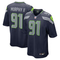 Seattle Seahawks Byron Murphy II College Navy Player Game Football Jersey