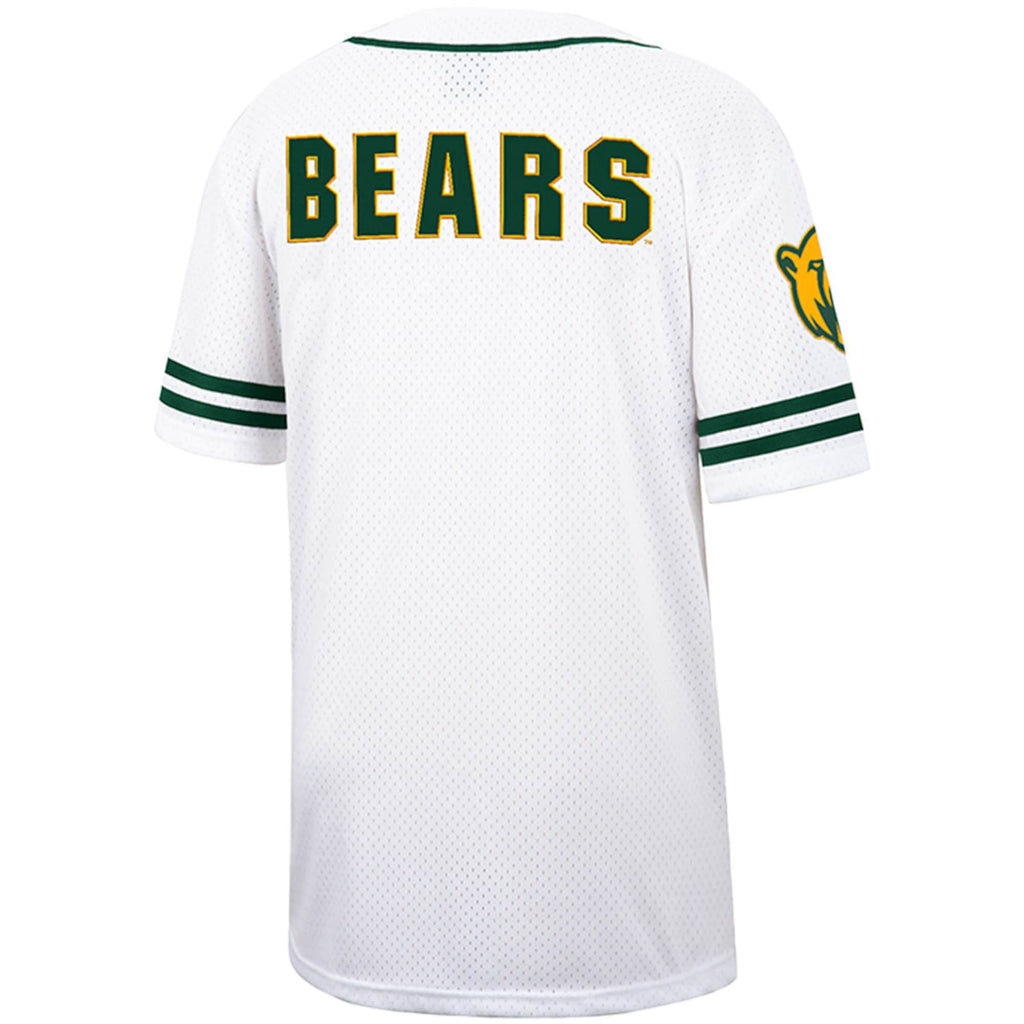 Baylor Bears Free Spirited Mesh Button-Up Baseball Jersey - White